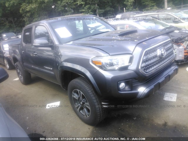 5TFCZ5AN0HX064696 - 2017 TOYOTA TACOMA DBL CAB/SR/TRDSPT/OR/PRO ნაცრისფერი ფოტო 1
