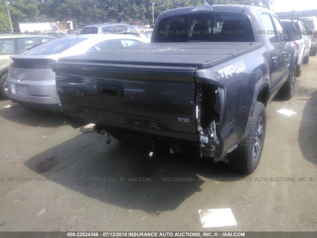 5TFCZ5AN0HX064696 - 2017 TOYOTA TACOMA DBL CAB/SR/TRDSPT/OR/PRO ნაცრისფერი ფოტო 6