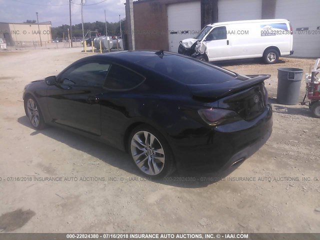 KMHHU6KJXDU093684 - 2013 HYUNDAI GENESIS COUPE 3.8L BLACK photo 3