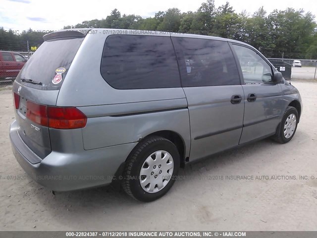 2HKRL1852YH591936 - 2000 HONDA ODYSSEY LX BLUE photo 4