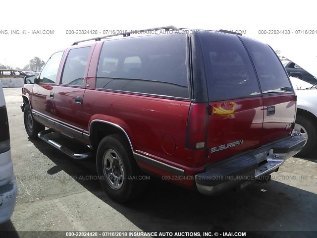 3GKFK16R0XG519205 - 1999 GMC SUBURBAN K1500 RED photo 3