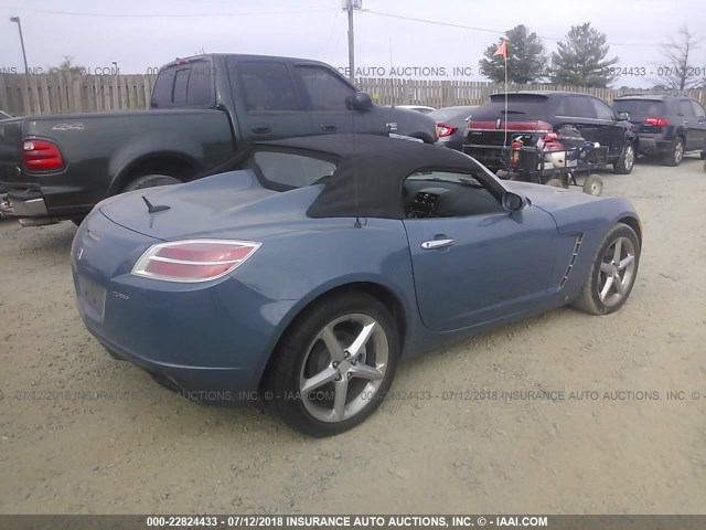 1G8MG35XX7Y117112 - 2007 SATURN SKY REDLINE BLUE photo 4