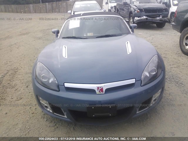 1G8MG35XX7Y117112 - 2007 SATURN SKY REDLINE BLUE photo 6