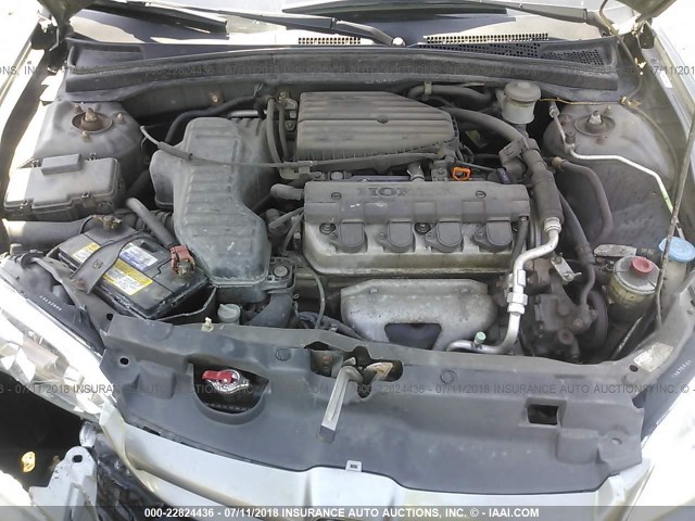 2HGES16345H507060 - 2005 HONDA CIVIC DX VP ნაცრისფერი ფოტო 10