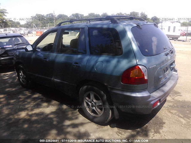 KM8SC13D22U247984 - 2002 HYUNDAI SANTA FE GLS/LX GREEN photo 3