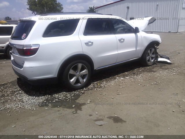 1C4RDJDG7DC676443 - 2013 DODGE DURANGO CREW WHITE photo 4