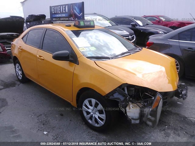 2T1BURHEXEC206537 - 2014 TOYOTA COROLLA L/LE/LE PLS/PRM/S/S PLS YELLOW photo 1