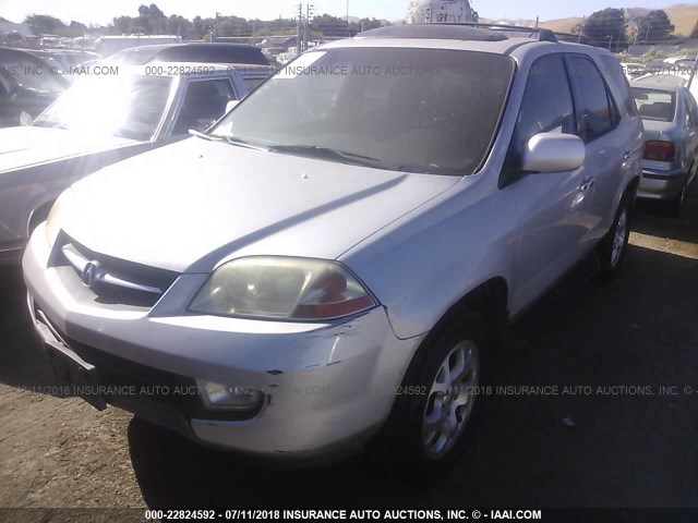 2HNYD18671H514540 - 2001 ACURA MDX TOURING SILVER photo 2