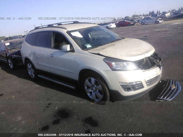 1GNKVJKD9EJ138547 - 2014 CHEVROLET TRAVERSE LTZ WHITE photo 1