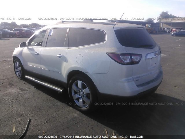 1GNKVJKD9EJ138547 - 2014 CHEVROLET TRAVERSE LTZ WHITE photo 3