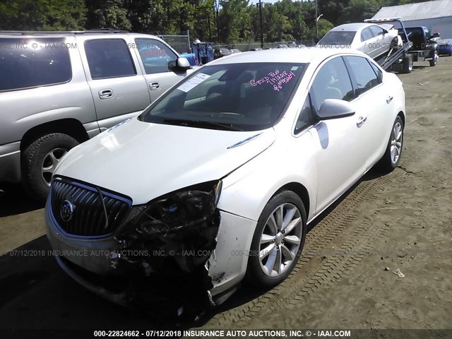 1G4PR5SK3E4115297 - 2014 BUICK VERANO CONVENIENCE WHITE photo 2