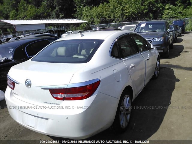 1G4PR5SK3E4115297 - 2014 BUICK VERANO CONVENIENCE WHITE photo 4