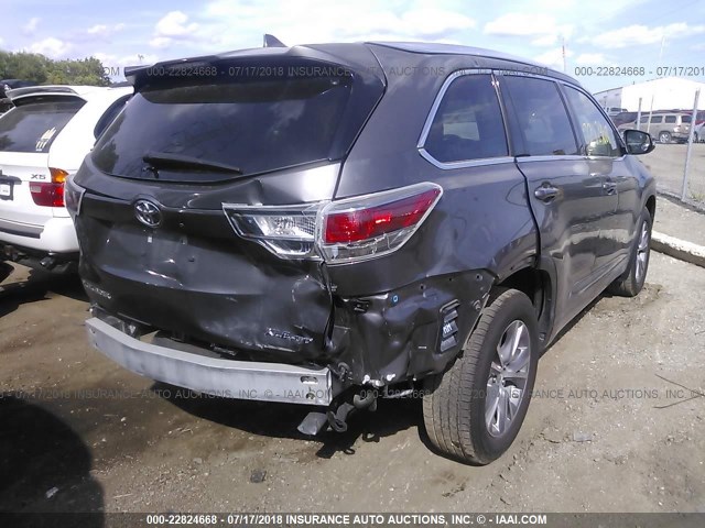 5TDJKRFH8FS101504 - 2015 TOYOTA HIGHLANDER XLE Pewter photo 4
