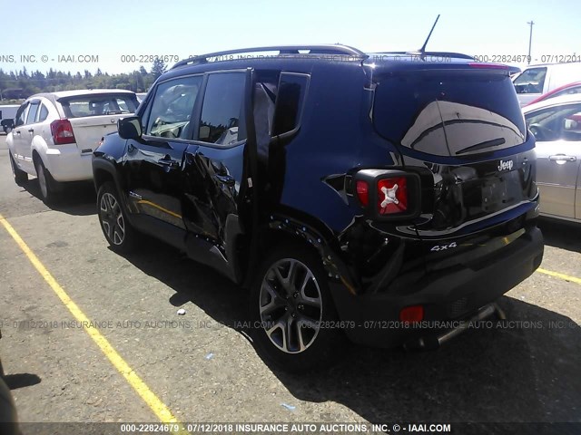 ZACCJBBB3HPF15844 - 2017 JEEP RENEGADE LATITUDE BLACK photo 3