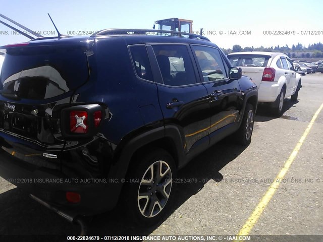 ZACCJBBB3HPF15844 - 2017 JEEP RENEGADE LATITUDE BLACK photo 4