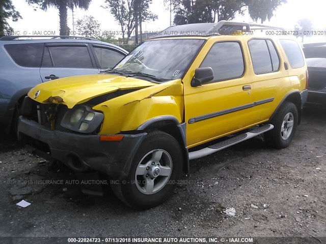 5N1ED28T44C601996 - 2004 NISSAN XTERRA XE/SE YELLOW photo 2