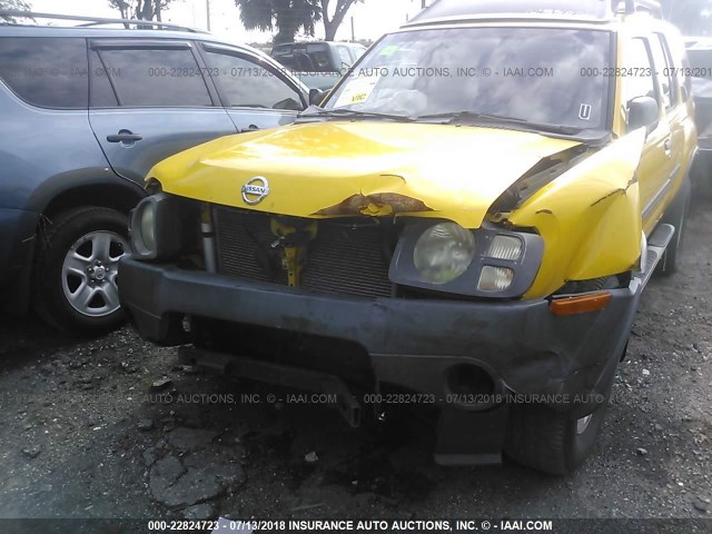 5N1ED28T44C601996 - 2004 NISSAN XTERRA XE/SE YELLOW photo 6