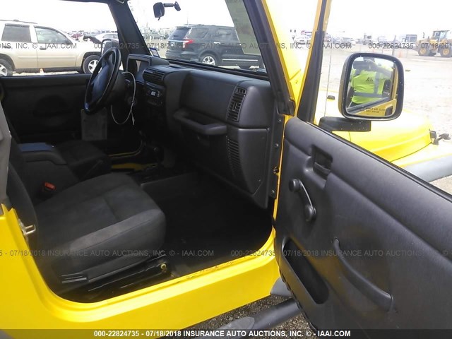 1J4FA49S14P745592 - 2004 JEEP WRANGLER / TJ SPORT YELLOW photo 5