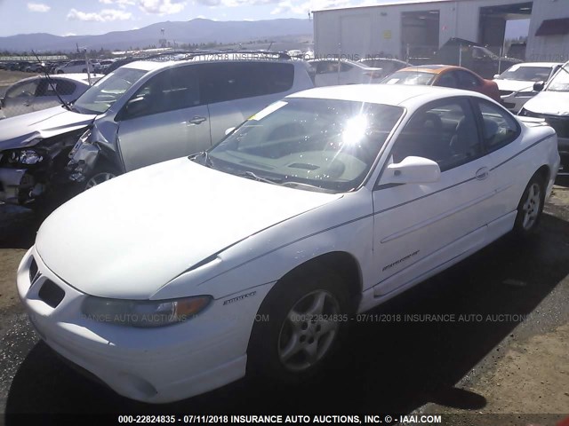 1G2WP12K9VF266619 - 1997 PONTIAC GRAND PRIX GT WHITE photo 2