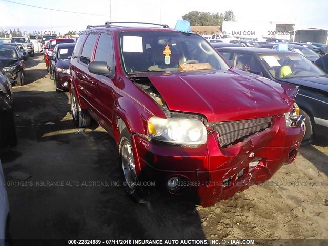 1FMCU04175KD86668 - 2005 FORD ESCAPE LIMITED RED photo 1