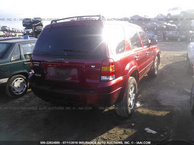 1FMCU04175KD86668 - 2005 FORD ESCAPE LIMITED RED photo 4