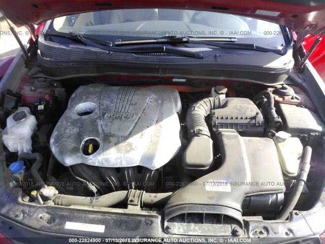 KMHEC4A41CA040703 - 2012 HYUNDAI SONATA HYBRID RED photo 10