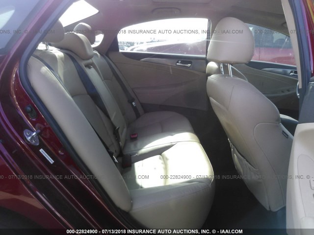 KMHEC4A41CA040703 - 2012 HYUNDAI SONATA HYBRID RED photo 8