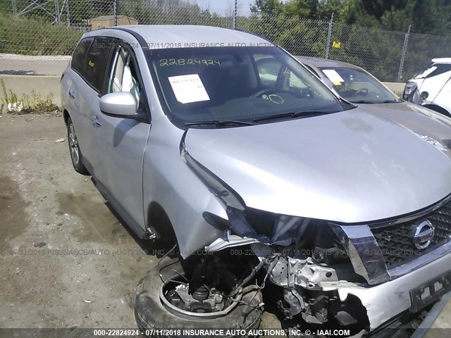 5N1AR2MN8DC633969 - 2013 NISSAN PATHFINDER S/SV/SL/PLATINUM 银色 照片 1