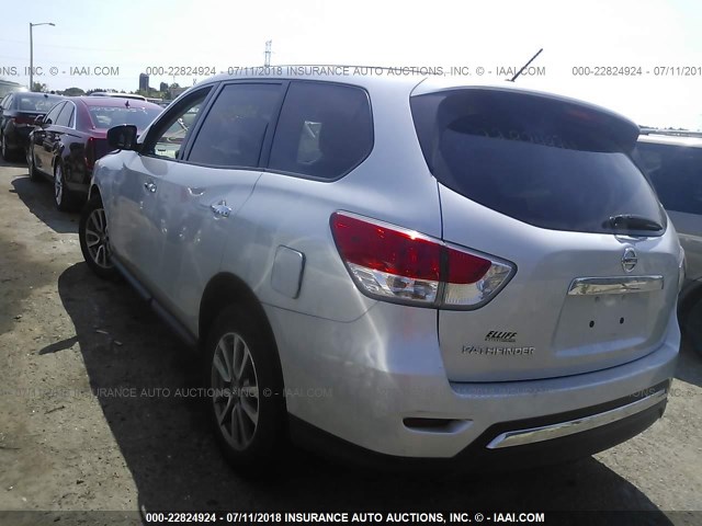 5N1AR2MN8DC633969 - 2013 NISSAN PATHFINDER S/SV/SL/PLATINUM 银色 照片 3