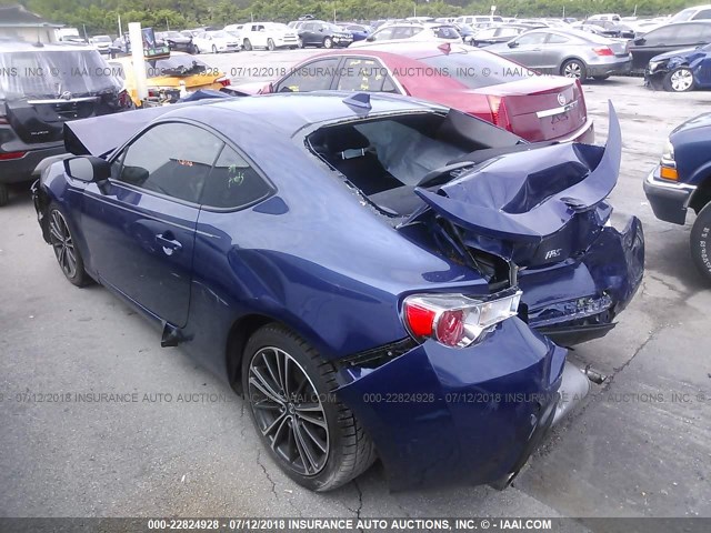 JF1ZNAA17G8708589 - 2016 TOYOTA SCION FR-S BLUE photo 3