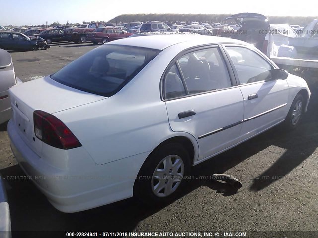 2HGES16364H570272 - 2004 HONDA CIVIC DX VP WHITE photo 4