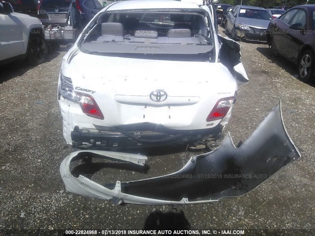 4T1BK46K99U595256 - 2009 TOYOTA CAMRY SE/LE/XLE WHITE photo 6