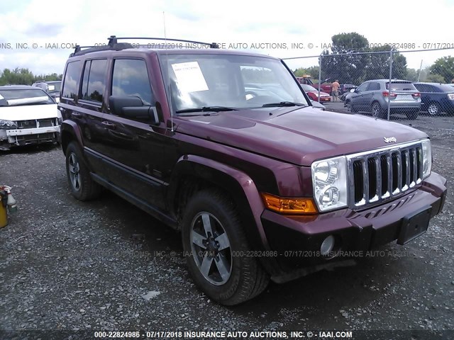 1J8HG48K58C164679 - 2008 JEEP COMMANDER SPORT RED photo 1