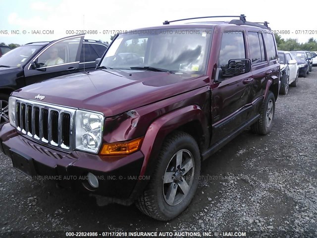 1J8HG48K58C164679 - 2008 JEEP COMMANDER SPORT წითელი ფოტო 2