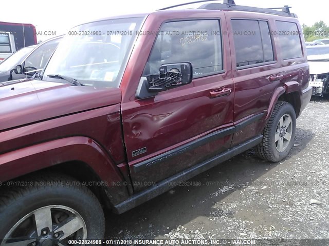 1J8HG48K58C164679 - 2008 JEEP COMMANDER SPORT RED photo 6