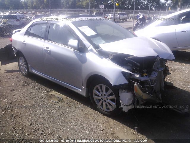 2T1BU4EE1AC234020 - 2010 TOYOTA COROLLA S/LE/XLE SILVER photo 1