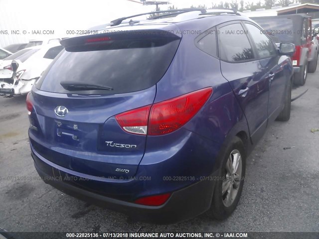 KM8JUCACXBU257368 - 2011 HYUNDAI TUCSON GLS/LIMITED ლურჯი ფოტო 4