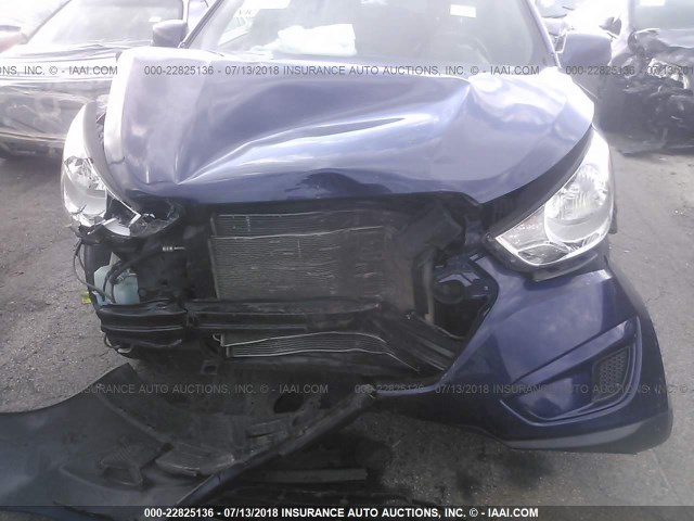 KM8JUCACXBU257368 - 2011 HYUNDAI TUCSON GLS/LIMITED BLUE photo 6