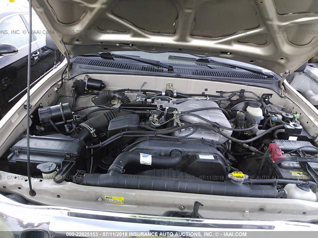 5TESN92N51Z872084 - 2001 TOYOTA TACOMA XTRACAB PRERUNNER 金色 照片 10