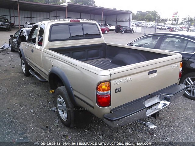 5TESN92N51Z872084 - 2001 TOYOTA TACOMA XTRACAB PRERUNNER 金色 照片 3