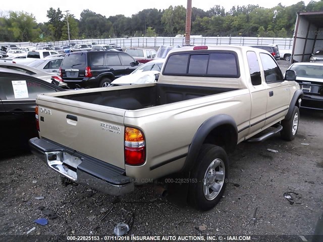 5TESN92N51Z872084 - 2001 TOYOTA TACOMA XTRACAB PRERUNNER GOLD photo 4