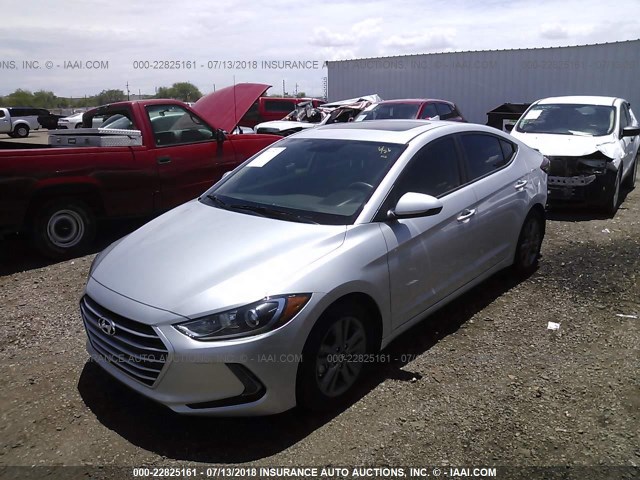 5NPD84LF0JH278953 - 2018 HYUNDAI ELANTRA SEL/VALUE/LIMITED SILVER photo 2