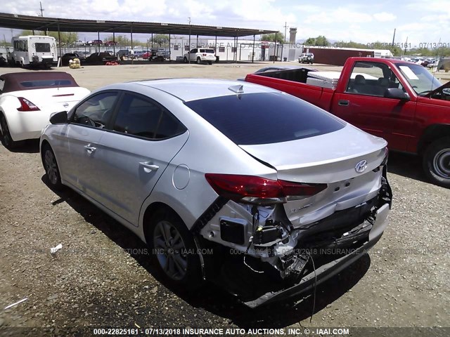 5NPD84LF0JH278953 - 2018 HYUNDAI ELANTRA SEL/VALUE/LIMITED SILVER photo 3