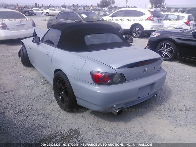 JHMAP11412T008390 - 2002 HONDA S2000 GRAY photo 3