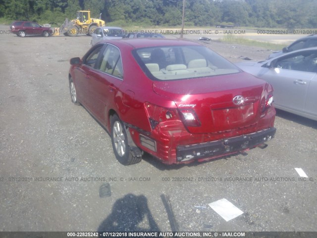 4T1BE46K07U194523 - 2007 TOYOTA CAMRY NEW GENERAT CE/LE/XLE/SE RED photo 3
