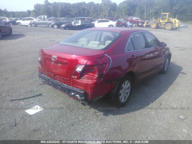 4T1BE46K07U194523 - 2007 TOYOTA CAMRY NEW GENERAT CE/LE/XLE/SE RED photo 4