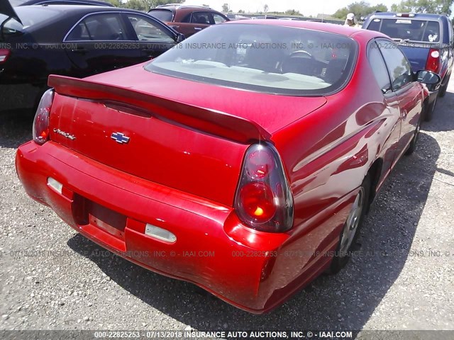 2G1WW12E659233426 - 2005 CHEVROLET MONTE CARLO LS RED photo 4