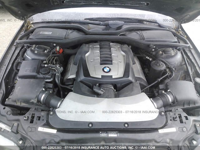 WBAHL83526DT01125 - 2006 BMW 750 I BLACK photo 10
