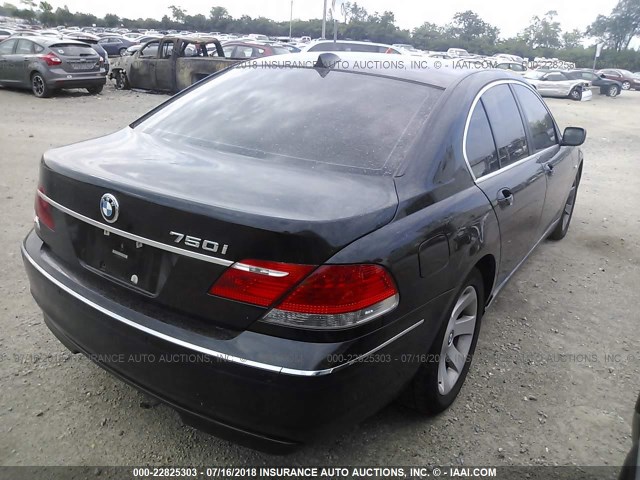 WBAHL83526DT01125 - 2006 BMW 750 I BLACK photo 4