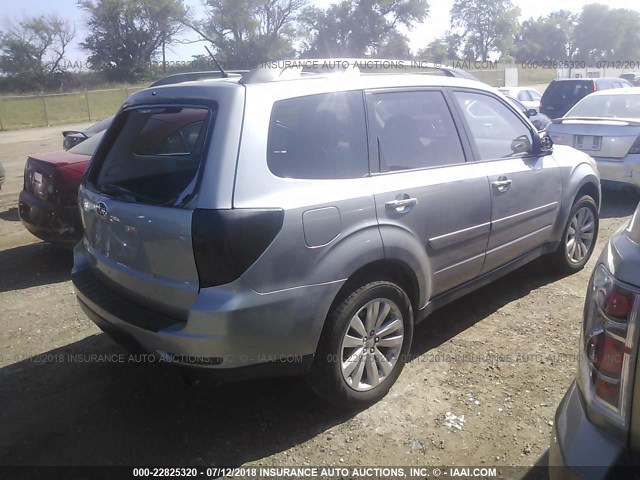 JF2SHAEC6BH753757 - 2011 SUBARU FORESTER LIMITED SILVER photo 4